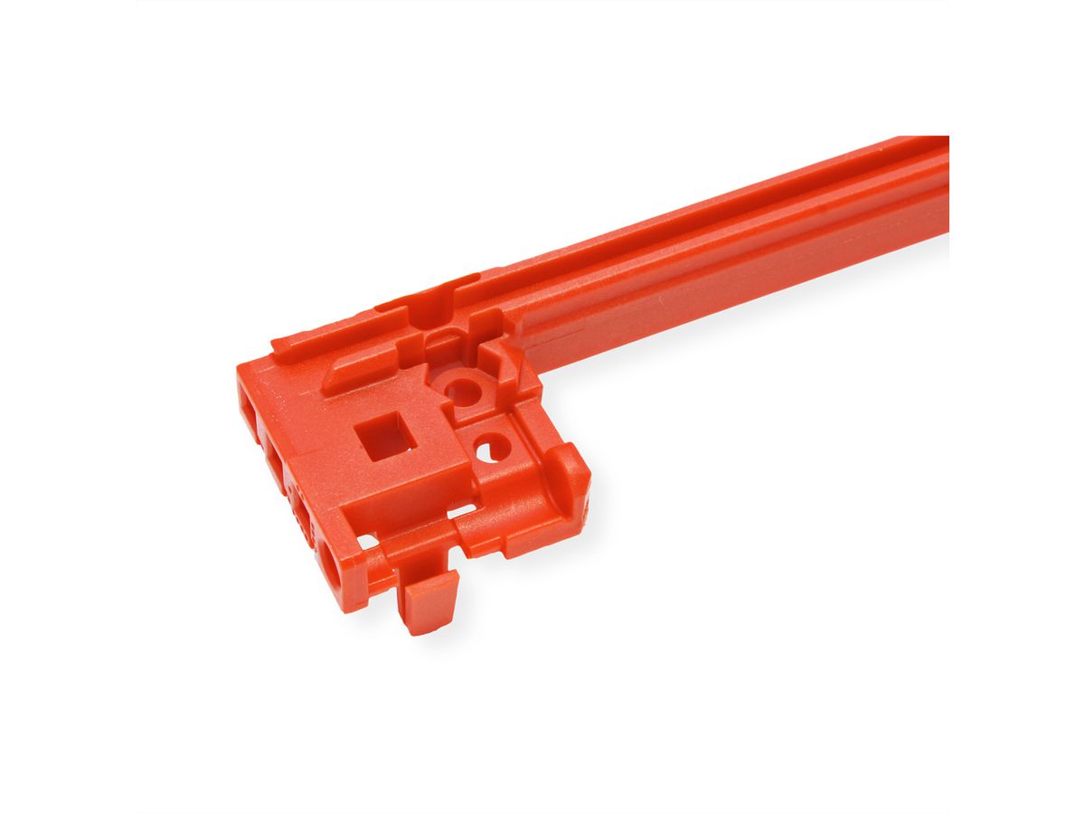 SCHROFF Guide Rail With Coding for CompactPCI/ VME64x, PC, 160 mm, 2 mm Groove Width, Red