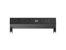 BACHMANN DESK2 2xUK 45° 3.15A, 1xUSB C/C 100W L=0.2m RAL9005