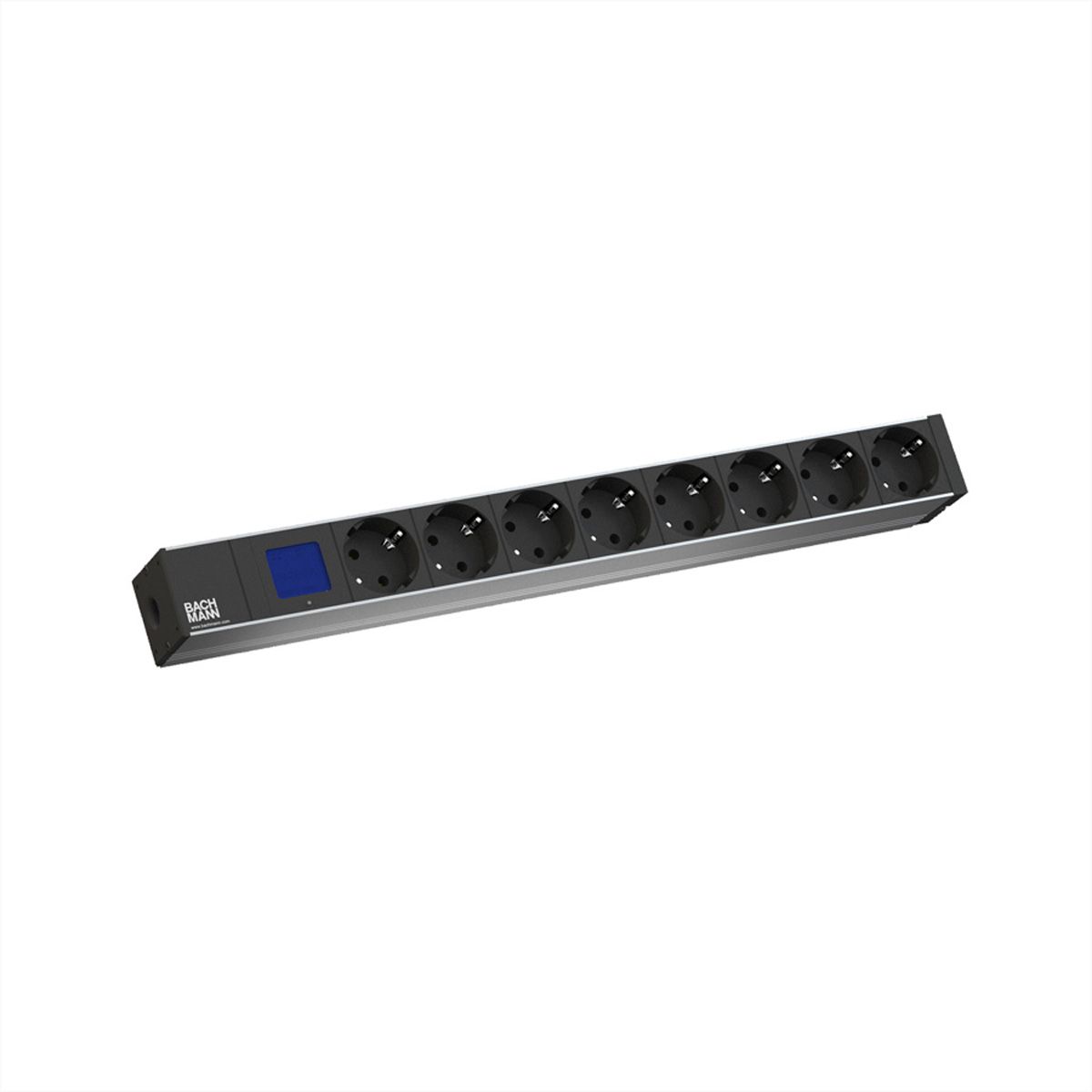 BACHMANN BN0500 19" 1U 8x earthing contact, power measurement, earthing contact connection