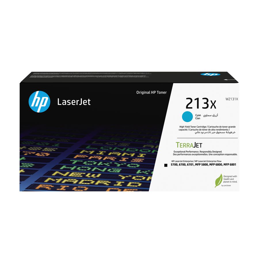 HP 213X originele high-capacity LaserJet-tonercartridge, cyaan