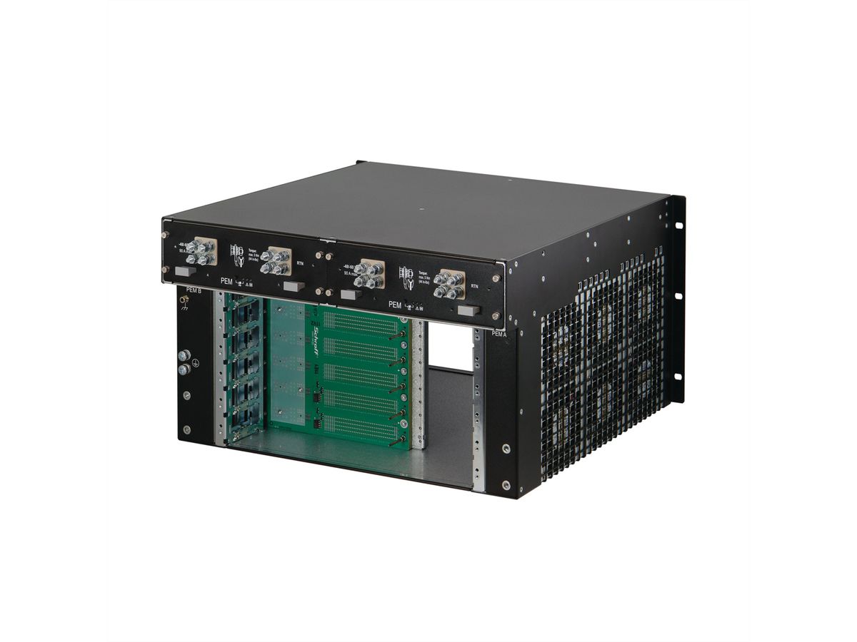 SCHROFF ATCA Systeem 450/40 serie, 6 sleuven, DC, Replicated Mesh, Radial IPMB