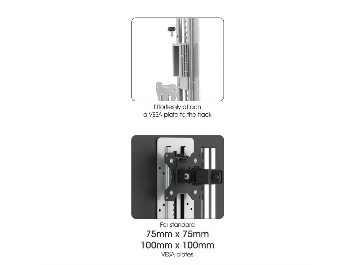 ROLINE VESA verticale schuifplaat