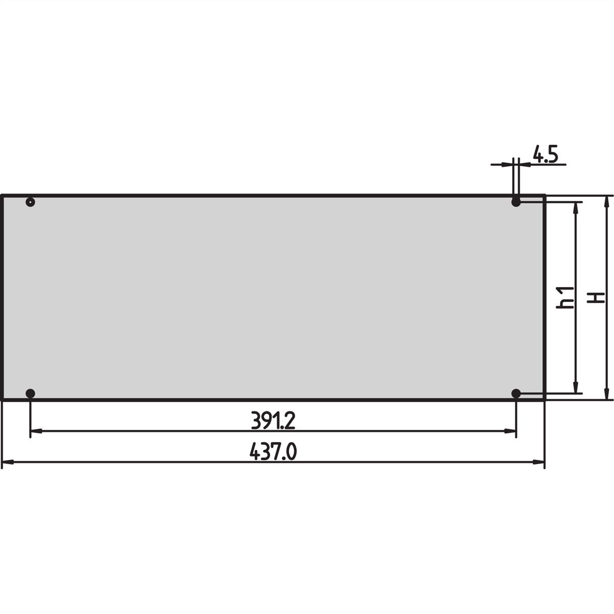 SCHROFF Inpac voorpaneel, 3 HE, 2,5 mm, Al, geanodiseerd, onbehandelde randen