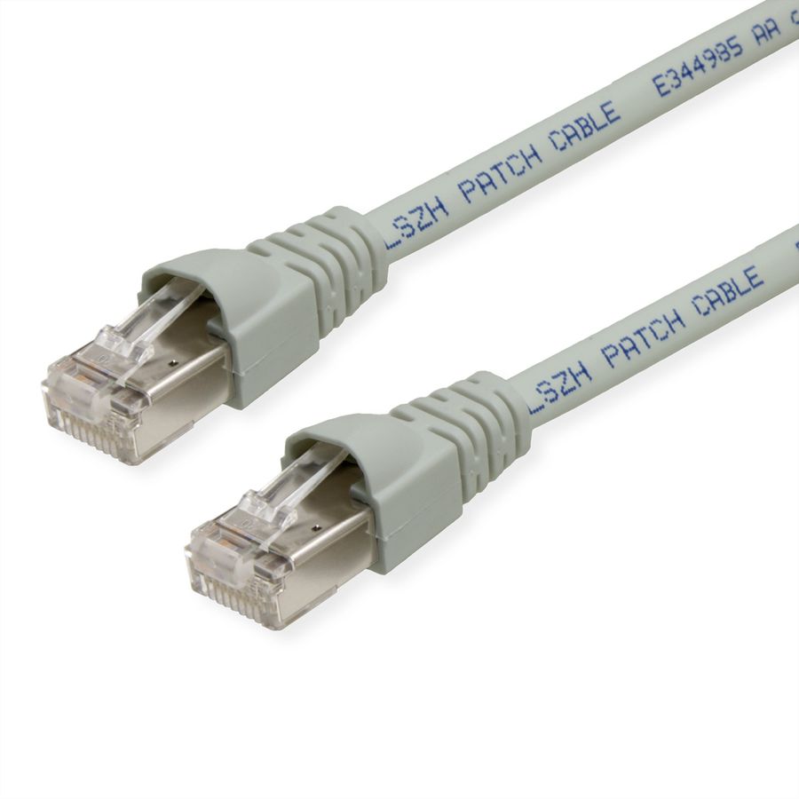 TELEGÄRTNER RJ45 Patch Cord S/FTP, Cat.6A, LSZH, grey, 9.5 m