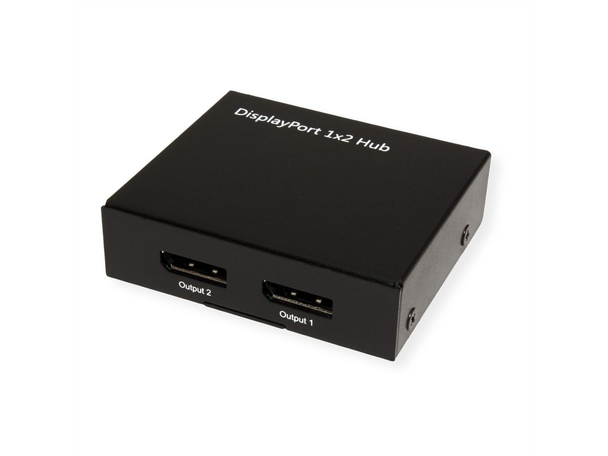 VALUE DisplayPort Video-Splitter, met hub funktie, 2voudig