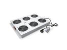 ROLINE 19-inch roof-mounted fan unit 6 fans, Thermostat grey