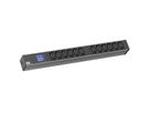 BACHMANN BN0500 19" PDU 1U 12x C13 vermogensmeting, geaarde stekker