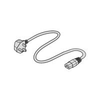 SCHROFF Mains Cable, BS to IEC C13, 2.5 m, Black