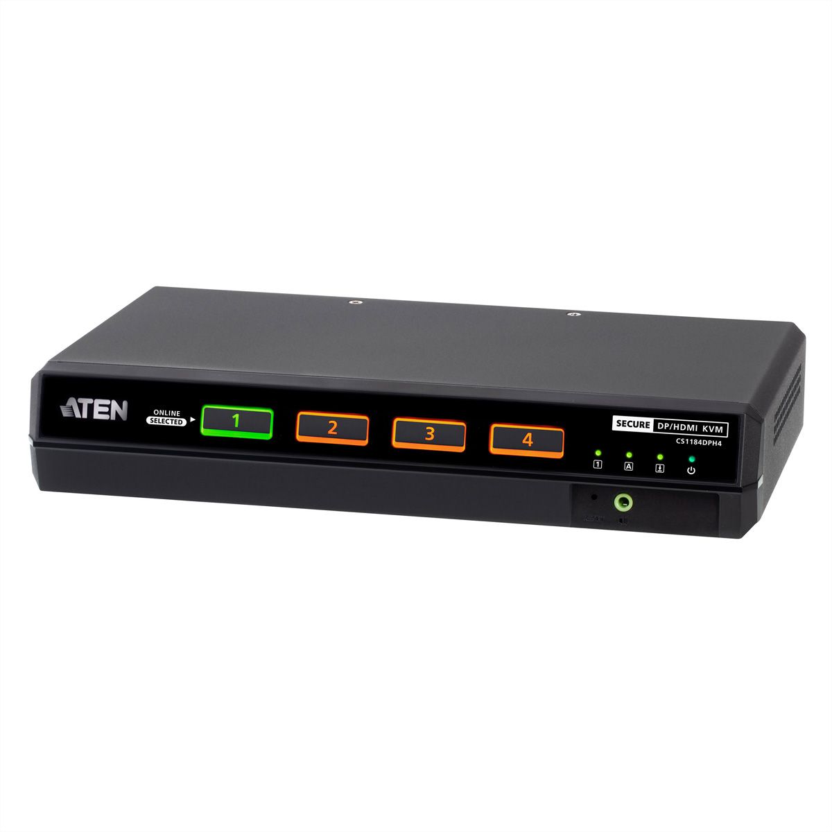 ATEN CS1184DPH4 4-poorts USB 5K DP/HDMI, Universele beveiligde KVM-switch voor één scherm