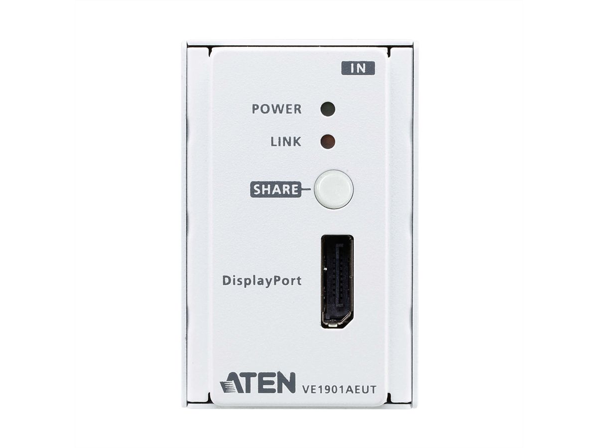 ATEN VE1901AEUT DisplayPort HDBaseT-Lite-zender met wandpaneel PoH