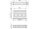 SCHROFF Ventilatoreenheid met behuizing voor 19" Duwventilator, 2 HE, axiaal, 230 VAC