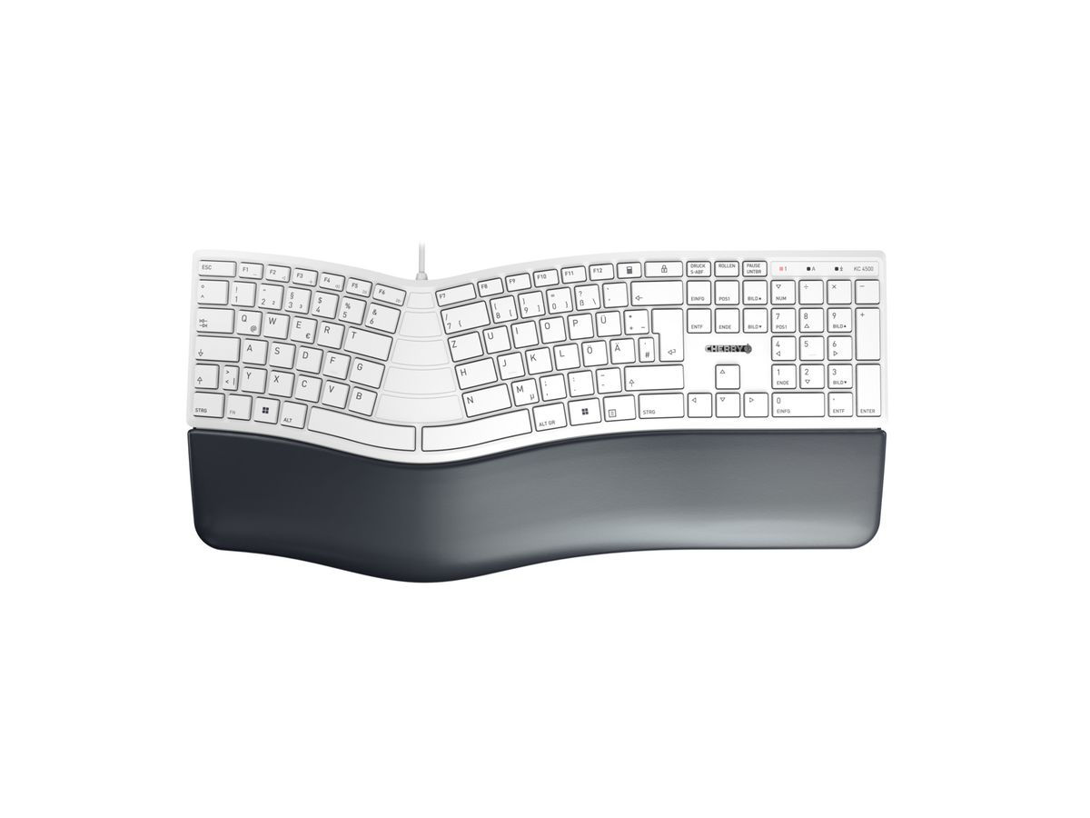 CHERRY KC 4500 ERGO toetsenbord Universeel USB QWERTZ Duits Wit