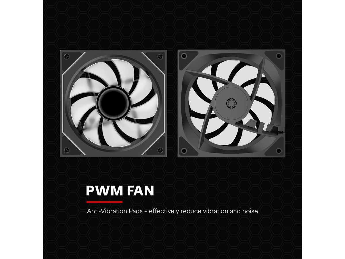 XILENCE XF076 Gehäuselüfter, mit Infinity-Mirror-Design