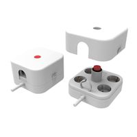 VALUE Power Strip, 4-way, with Switch and removable protective cover, white, 1.5 m