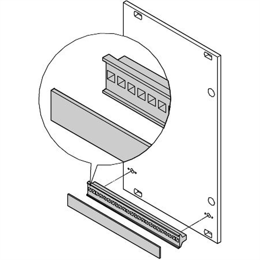 SCHROFF Statische handgreep kunststof trapeziumvormig, zwart, 12 pk