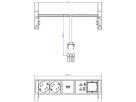 BACHMANN DESK2 ALU BLACK 2xProtect.USB, USB Charger 22W A&C 1xABD 0.2m GST18