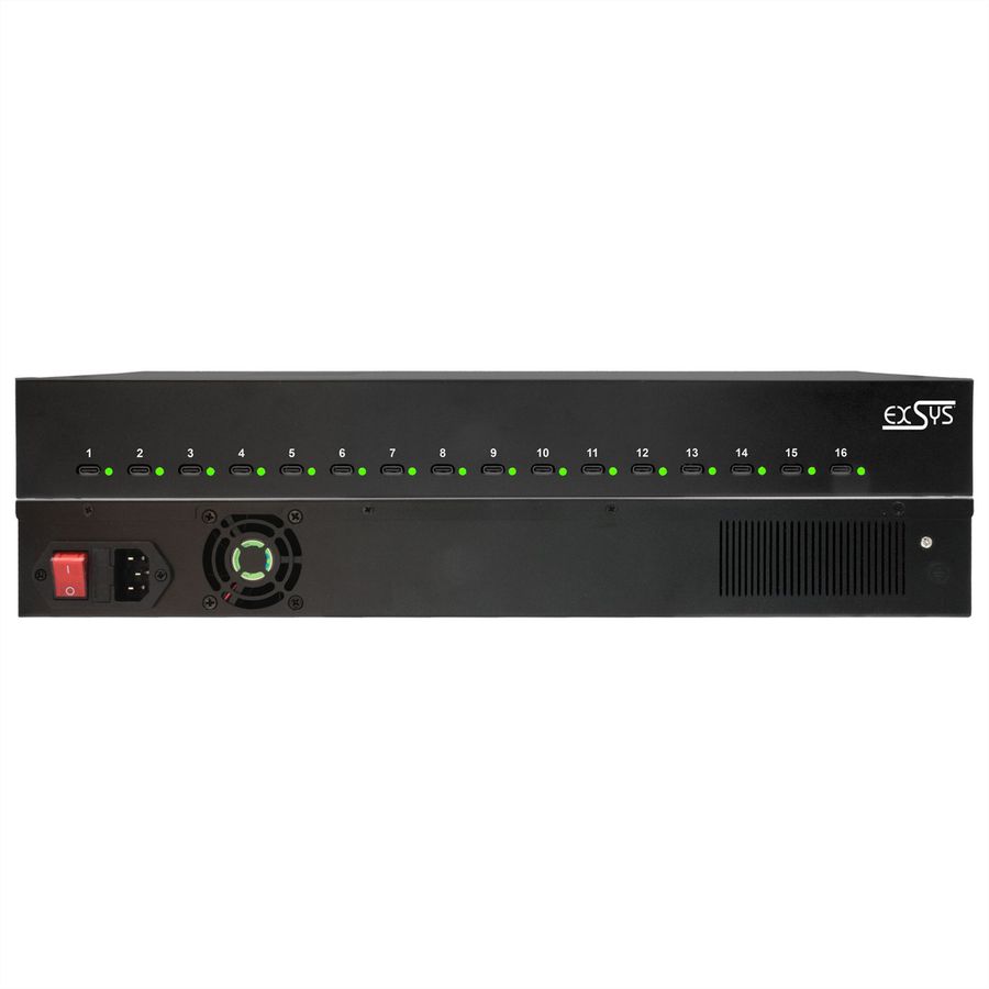 EXSYS EX-11017 16-Port USB-C High Power Charger 1008W
