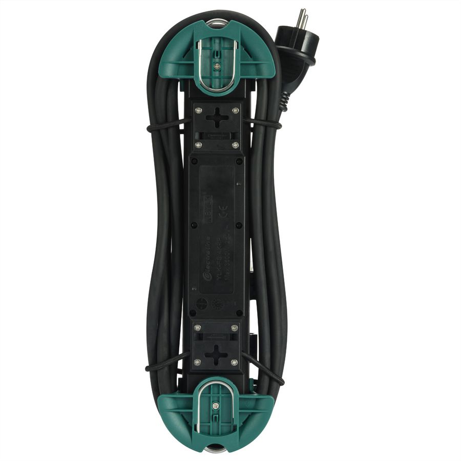 BACHMANN HOOK Outdoor 4x earthing contact, Plastic, with switch and hinged covers, IP44, 4 m