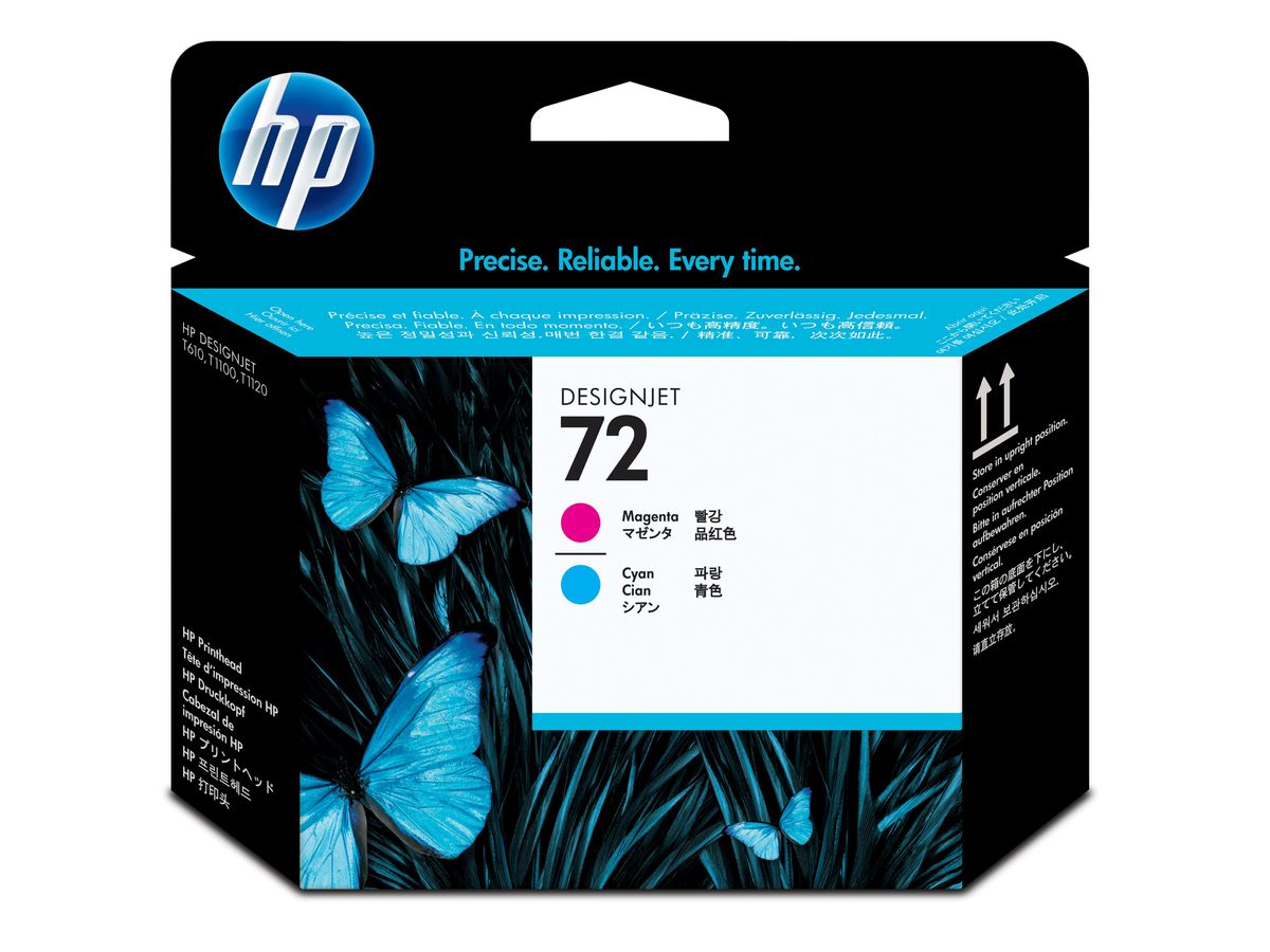 HP 72 Magenta and Cyan Printhead