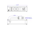 BACHMANN POWER FRAME 2xCH 0° 1xUSB A/C 22W 0.2m GST18