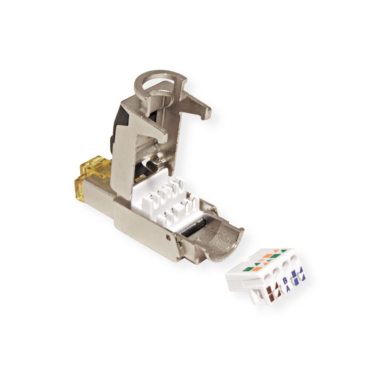 ROLINE Field Plug Cat.6A (Class EA), STP, silver