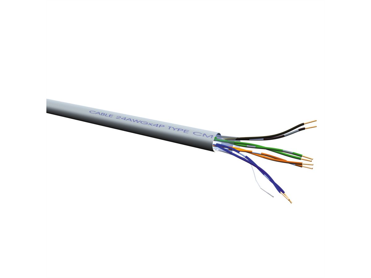 VALUE UTP Cable Cat.5e (Class D), Solid Wire, AWG24, grey, 300 m