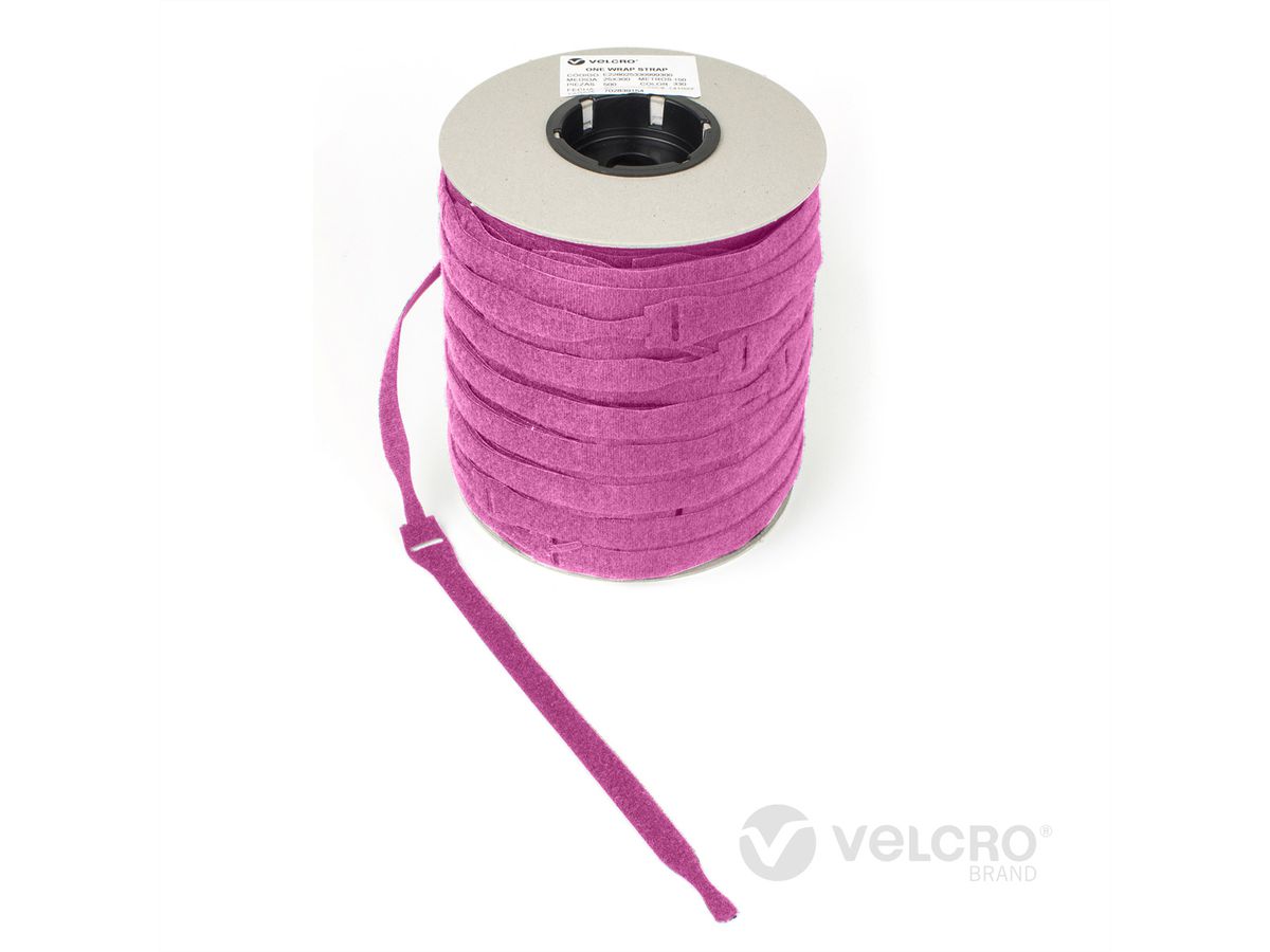 VELCRO® One Wrap® Strap 13mm x 200mm, 750 Stück, rosa