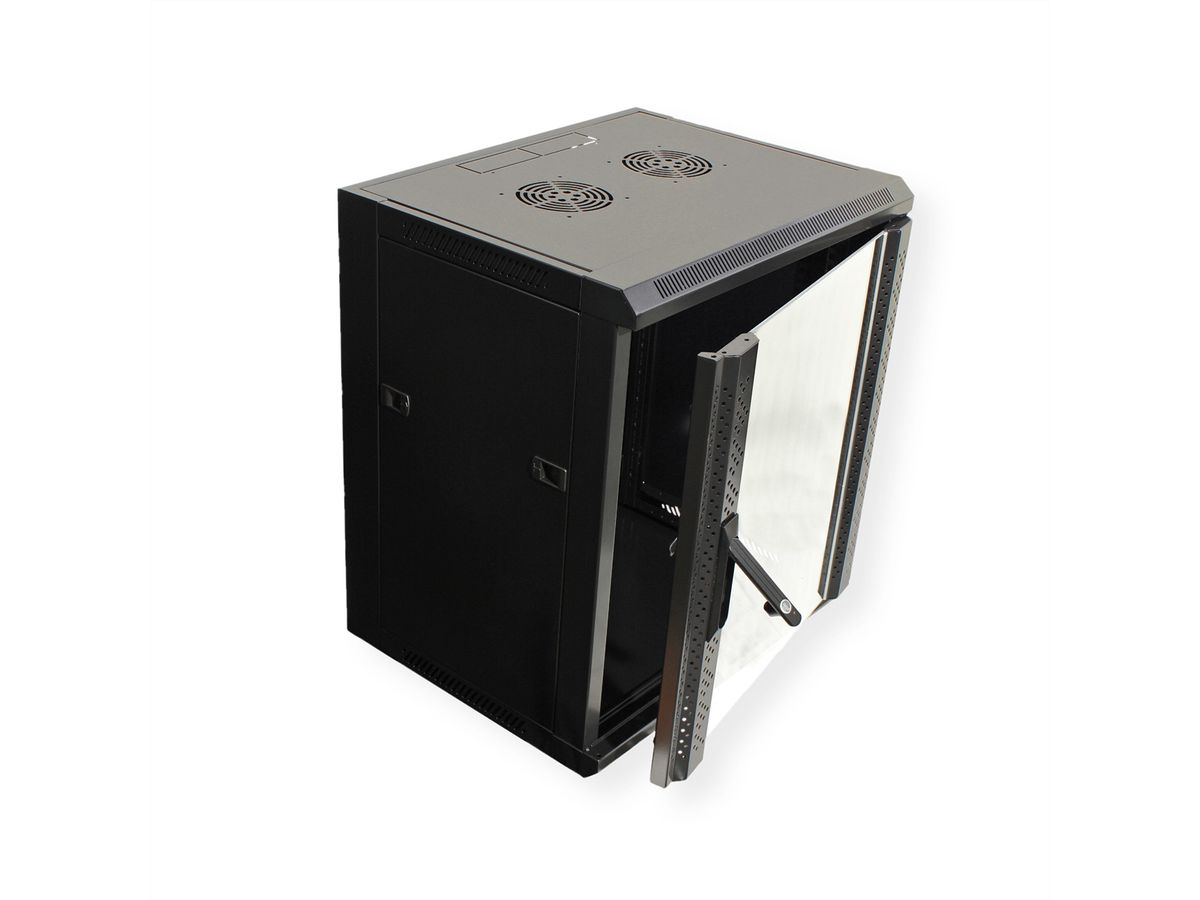 VALUE 19" Wall Mount Rack 12U, 640x570x450mm (HxWxD), black