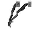 STANDARD Dual-Monitorarm, Mechanische Feder, 17–32 Zoll, max. 2 × 10 kg, schwarz