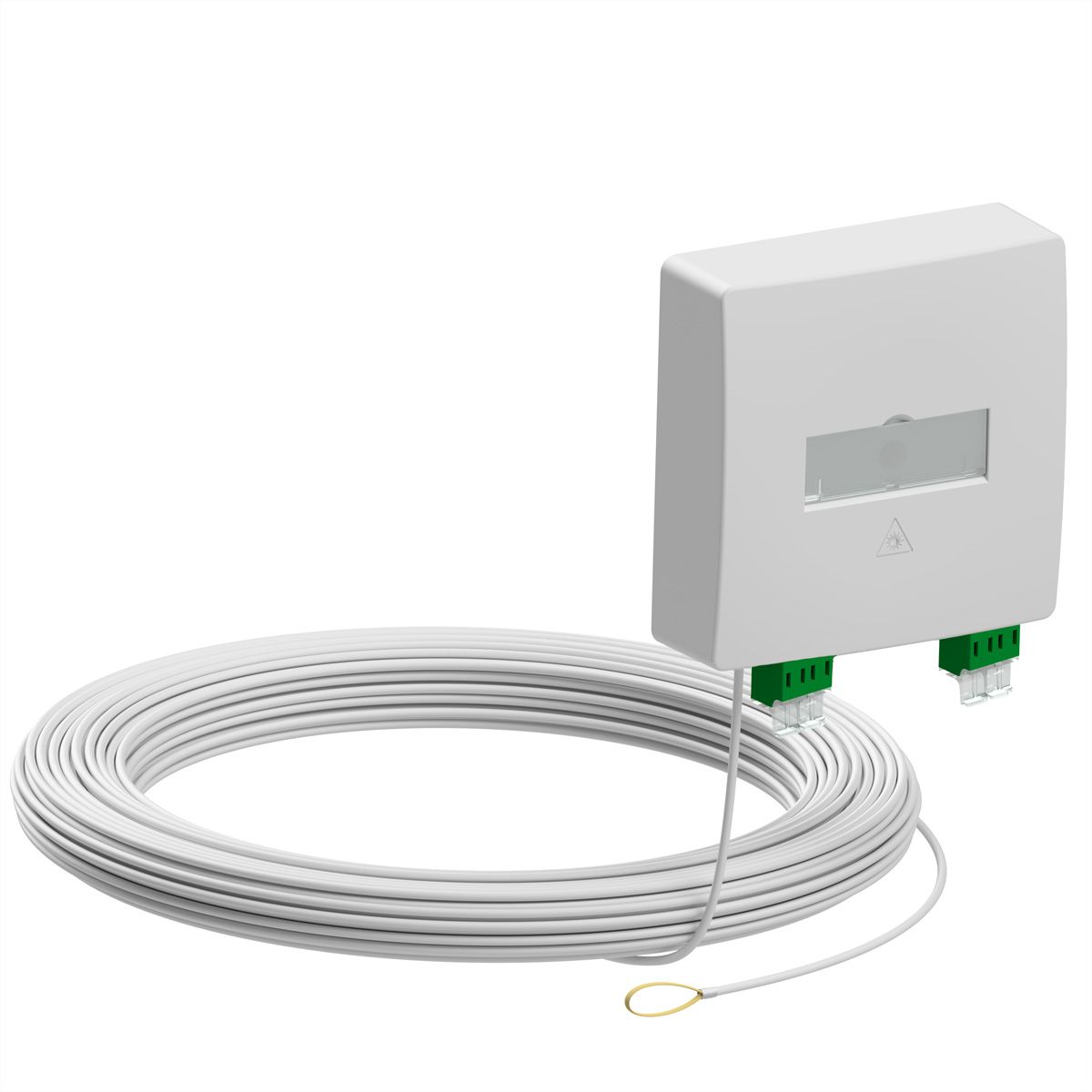 d.center® Gf-TA 42, pre-assembled, 2x LCD/APC connectors, 2x LC/APC duplex cables, 40 m