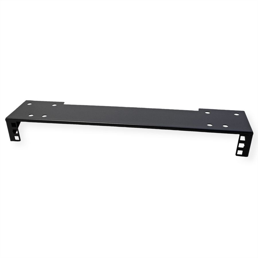 19" wand-/ondersteuningsbeugel, 1 HE, zwart