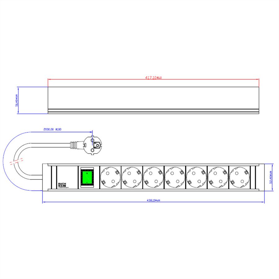 BACHMANN CONNECT LINE 7xprotective contact, Switches