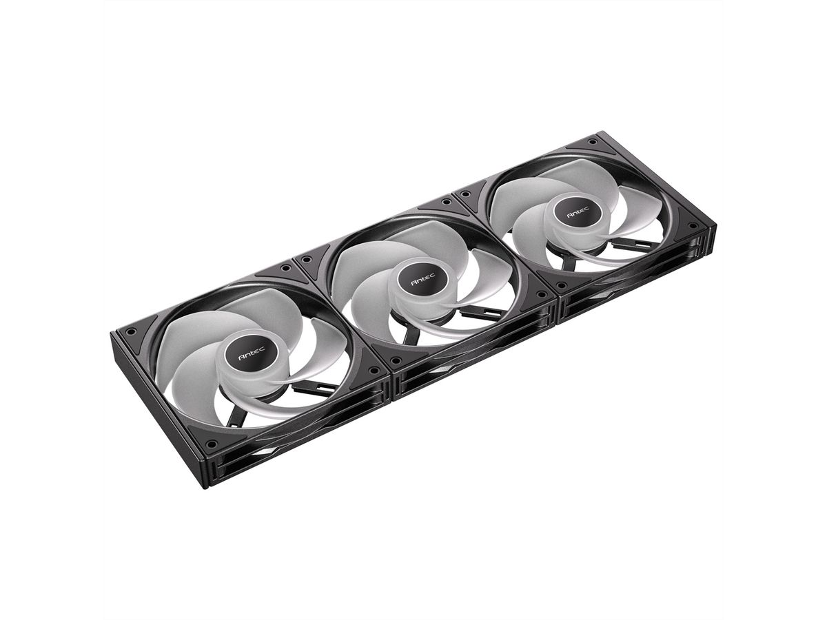 ANTEC C120 ARGB Fan Reverse PC Case Fan 120mm 3-in-1-Pack, black