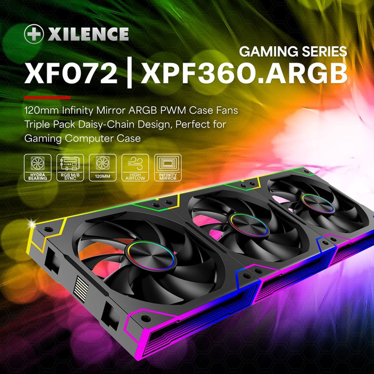 Xilence XPF120.ARGB 120mm PWM Case Fan, ARGB LED