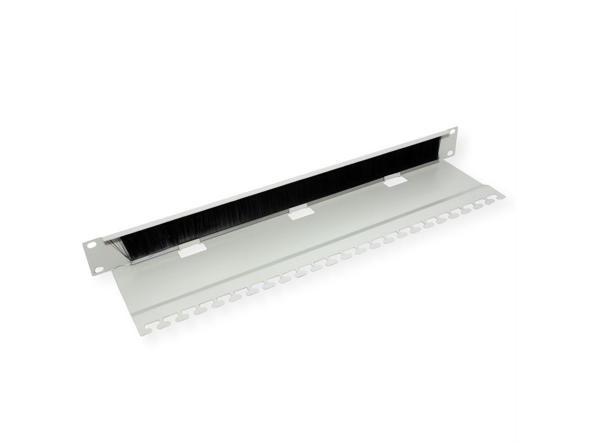 ROLINE 19-inch cable entry, with brush strip 1U grey