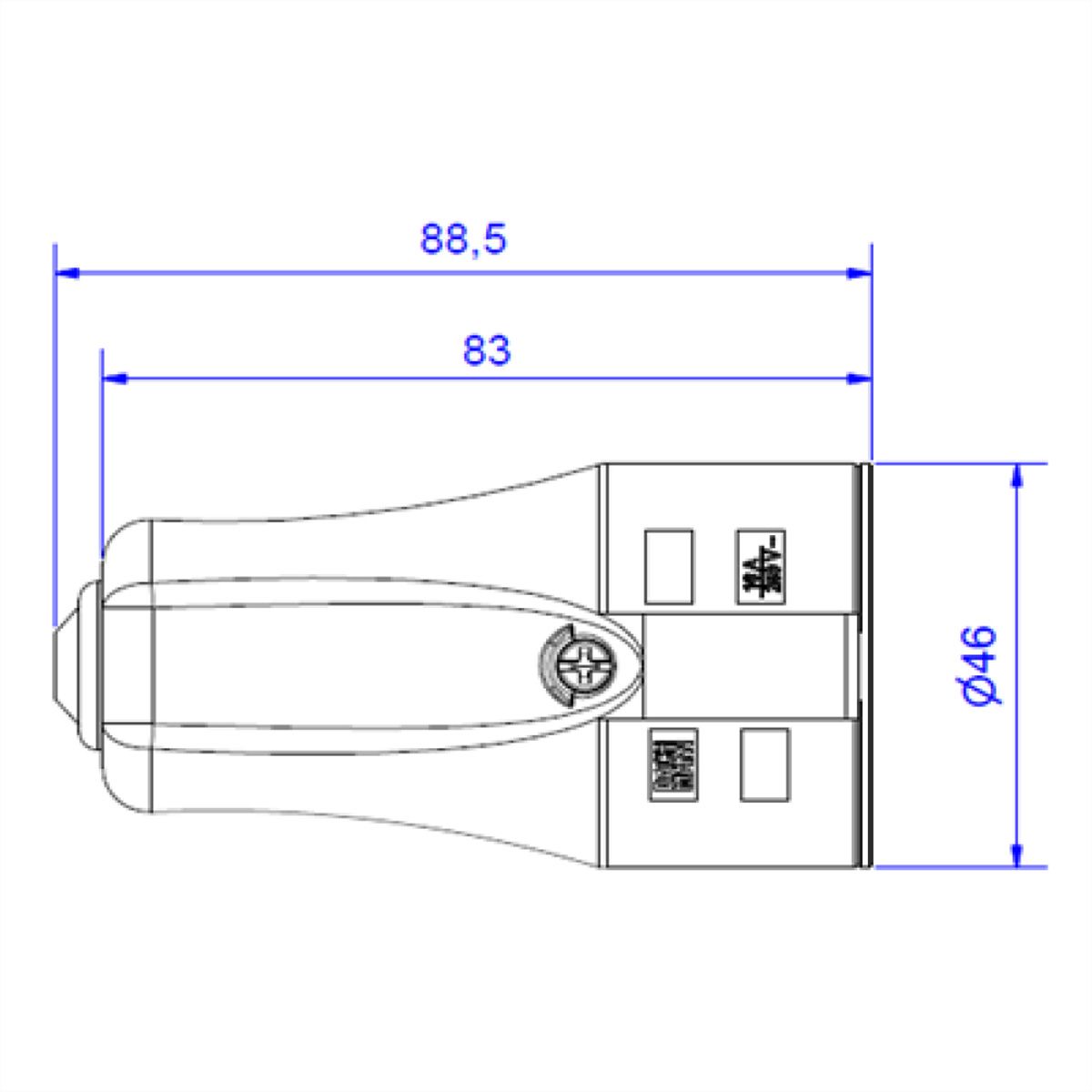 BACHMANN mounting coupling white, CEE 7/3 2-pole with earthing contact