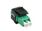 ROLINE Fiber Optic Keystone Jack, LC/LC Duplex, Singlemode, OS2, APC