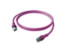 EasyLan DualBoot PushPull IP20 patchkabel, Cat.6A (Klasse EA), S/FTP, violet, 5 m