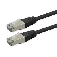 ROLINE patchkabel Cat.6 (klasse E), PoE, S/FTP (PiMF), zwart, 0,3 m