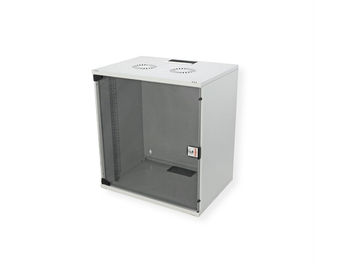 ROLINE 19-inch wall-mounted housing Basic 12 U, 540x400 WxD kit grey