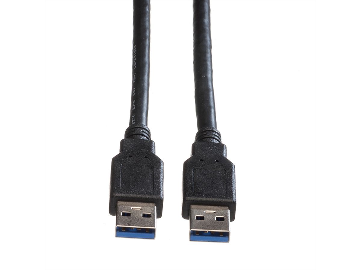 ROLINE USB 3.2 Gen 1 kabel, type A-A, zwart, 3 m