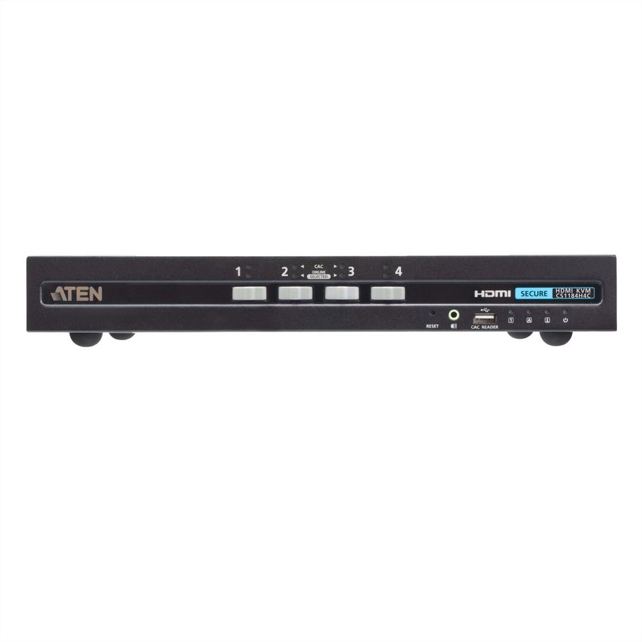 ATEN CS1184H4C 4-poorts 4K HDMI Secure KVM, met Card Reader voldoet aan PSD PP V4.0