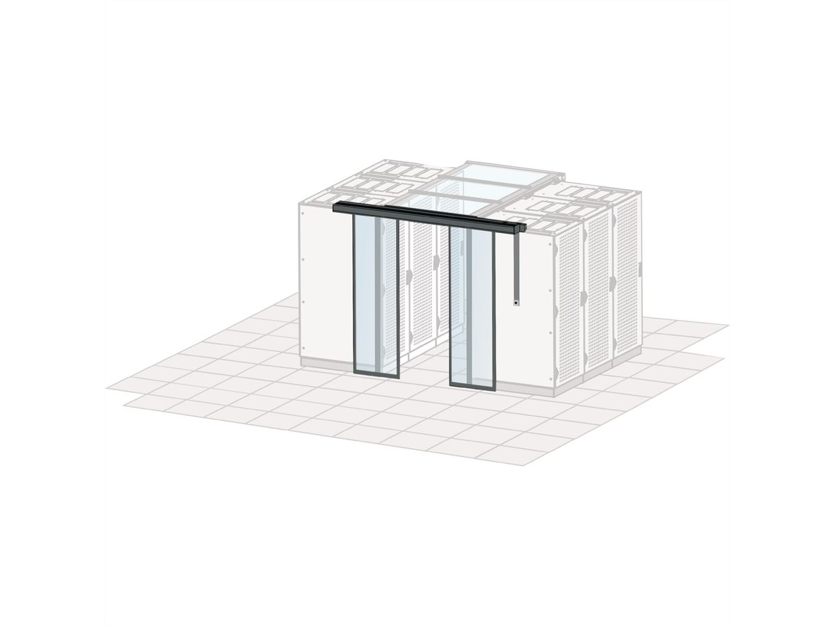 SCHROFF Aisle Containment Sliding Door, Automatic, 1200W, RAL 7021