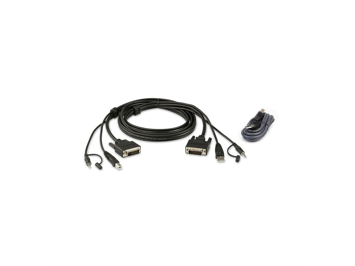 ATEN 2L-7D02UDX2 USB DVI-D Dual-Link Secure KVM Kabel Set