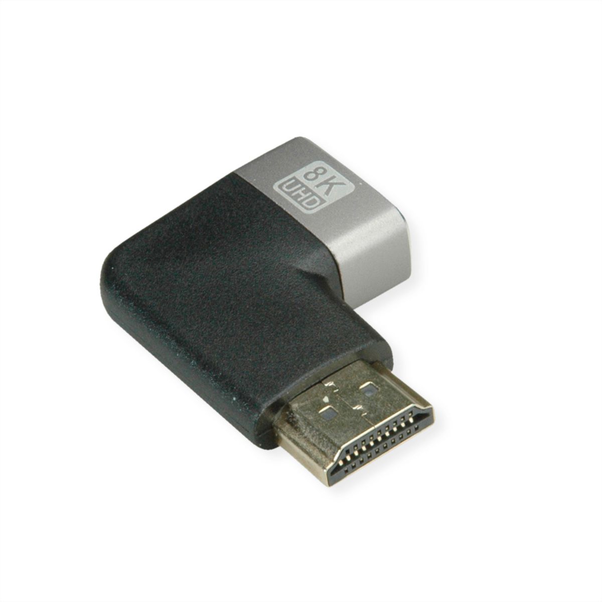 ROLINE 8K HDMI-adapter, HDMI Male/Female, 90° haaks