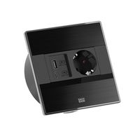 BACHMANN SENSE black 1x CEE7/3, 1x USB A/C L=2.0m AEH