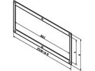 SCHROFF Frontframe niet-afgeschermd voor horizontale montage, 3 HE, 20 HE