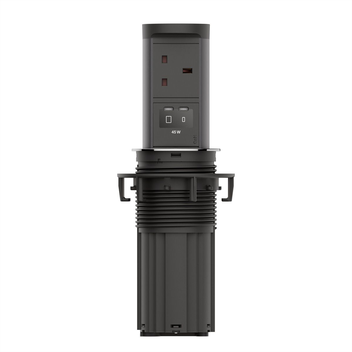 BACHMANN ELEVATOR2 1xUK 1xUSB, 1xUSB C/C 45W Stainless Steel Look L=2m UK13A