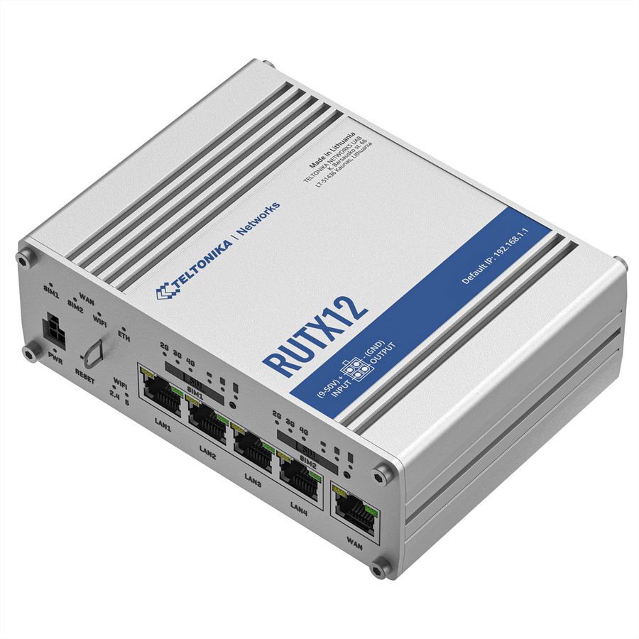 TELTONIKA RUTX12 Dual LTE CAT 6 Industriële router