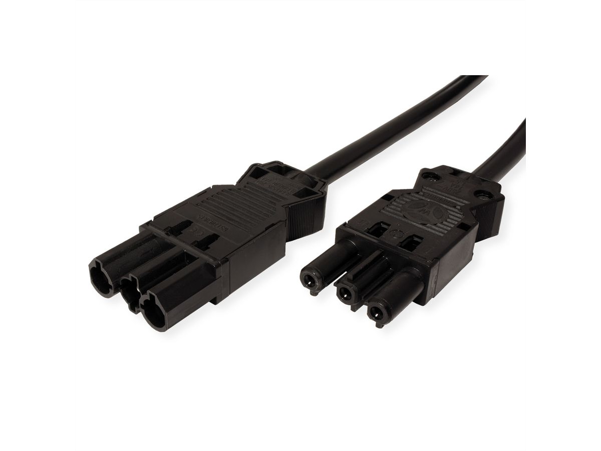 BACHMANN device extension GST18-3 plug/coupling, black, 5 m